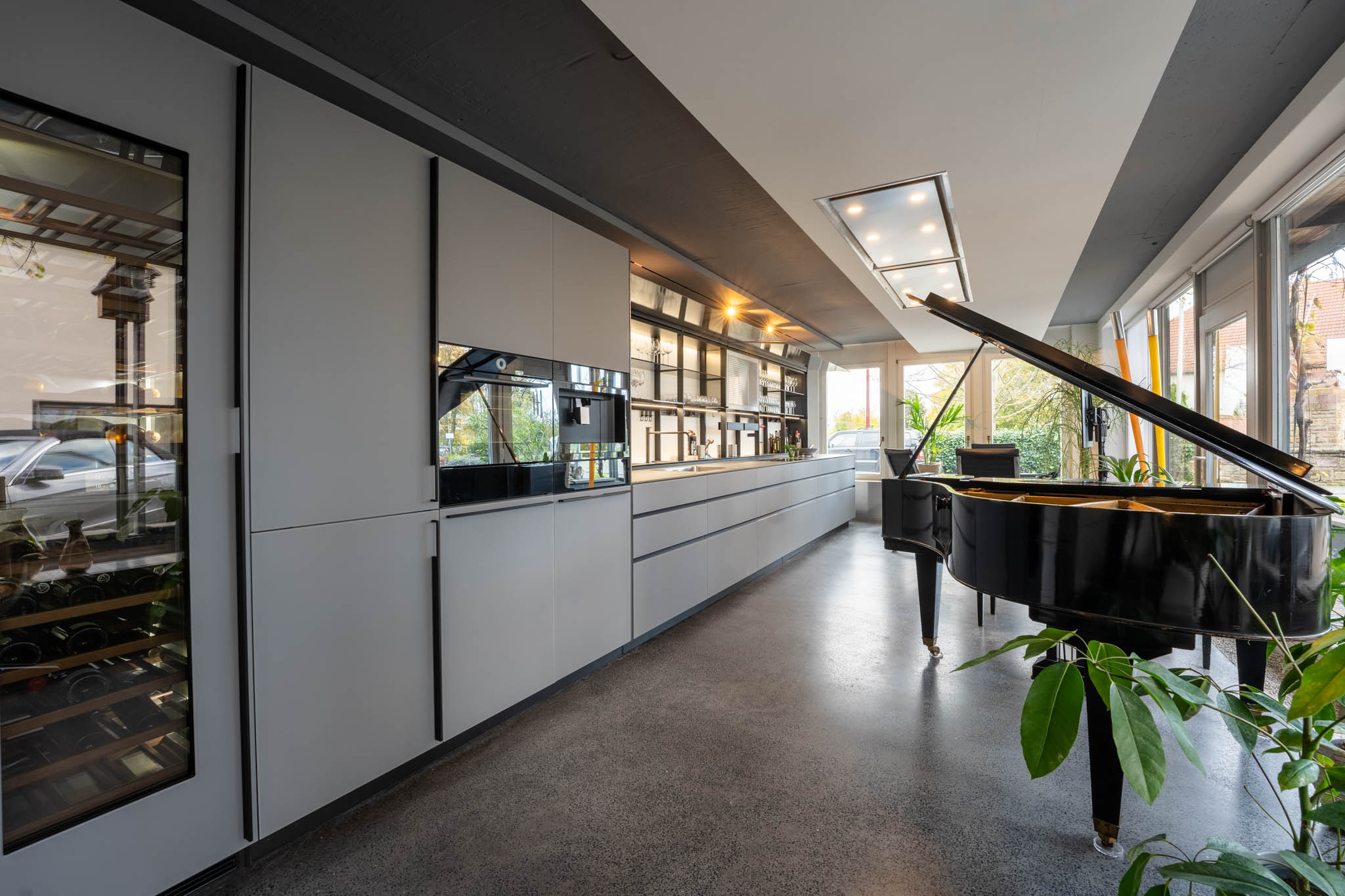 Valcucine Artematica Voce Vitrum Matt Zement · Stellvariante A · walter wendel Küchenstudio Ockenheim Rhein-Main
